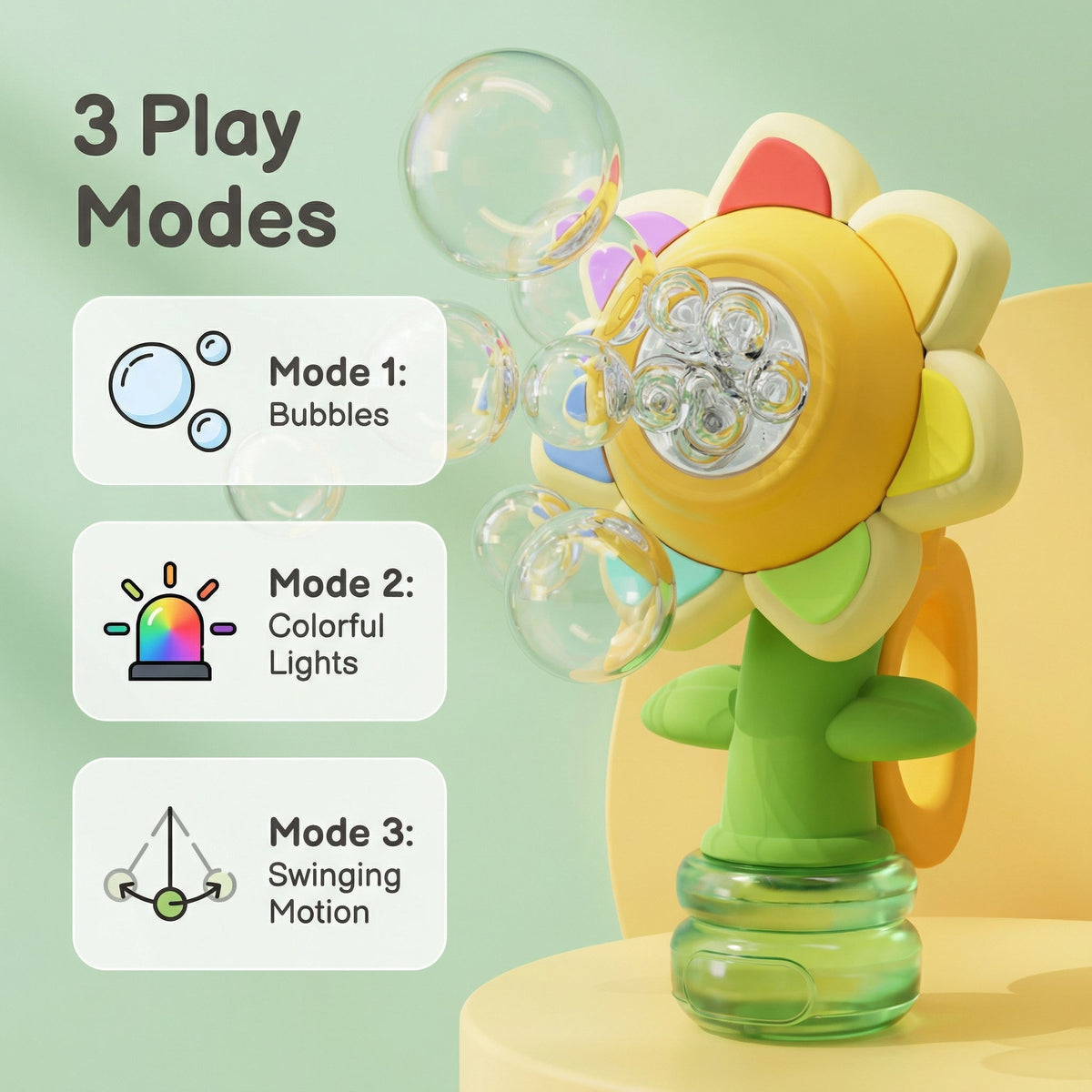 Light Up Sunflower Bubble Machine | Family Favourite