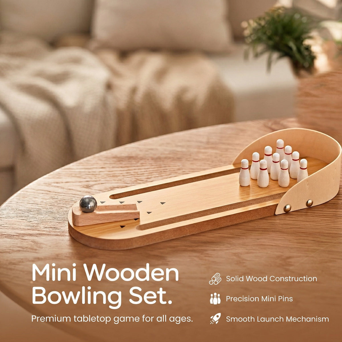 Interactive Mini Tabletop Bowling Game for Family Fun