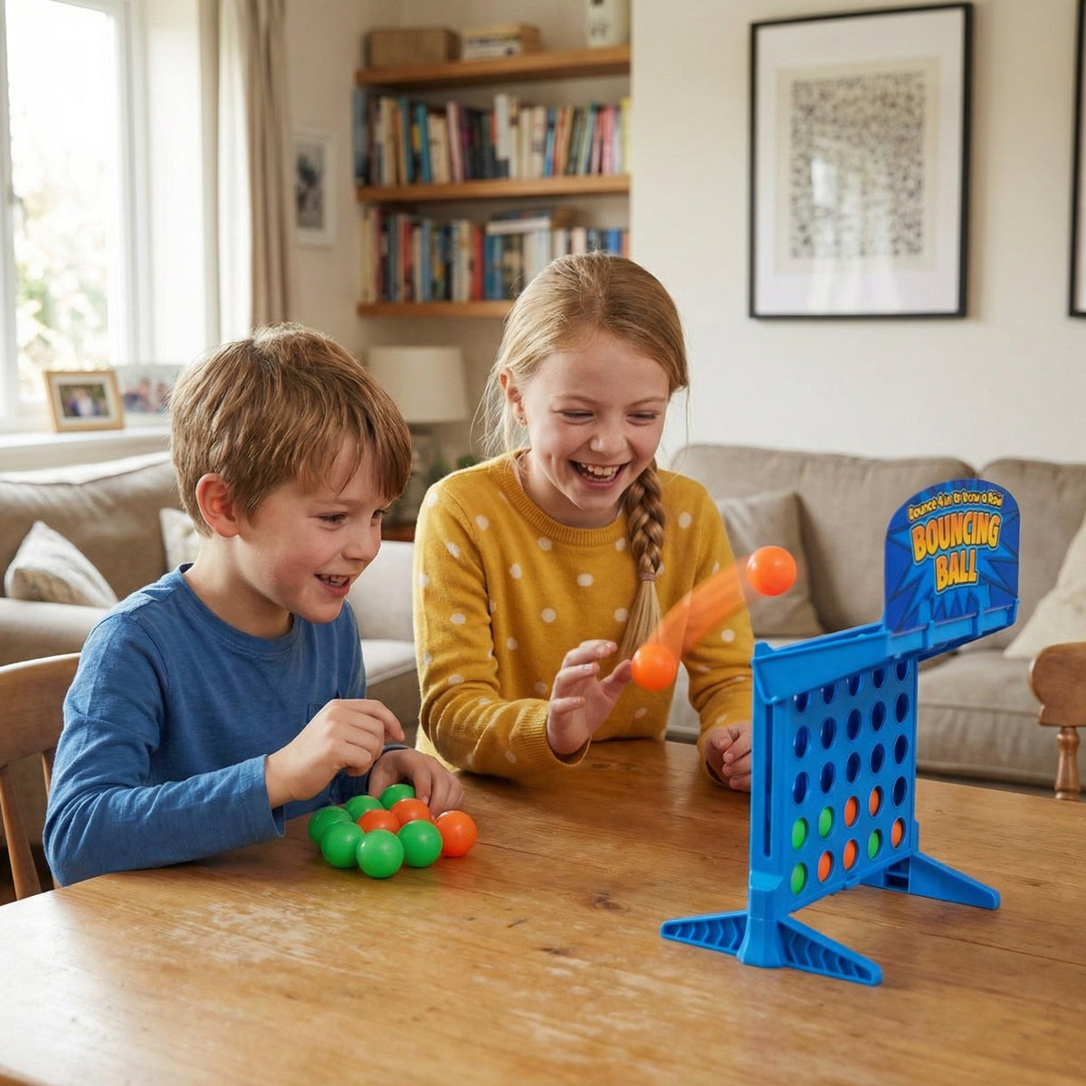 Interactive Bounce 4 in a Row Table Game