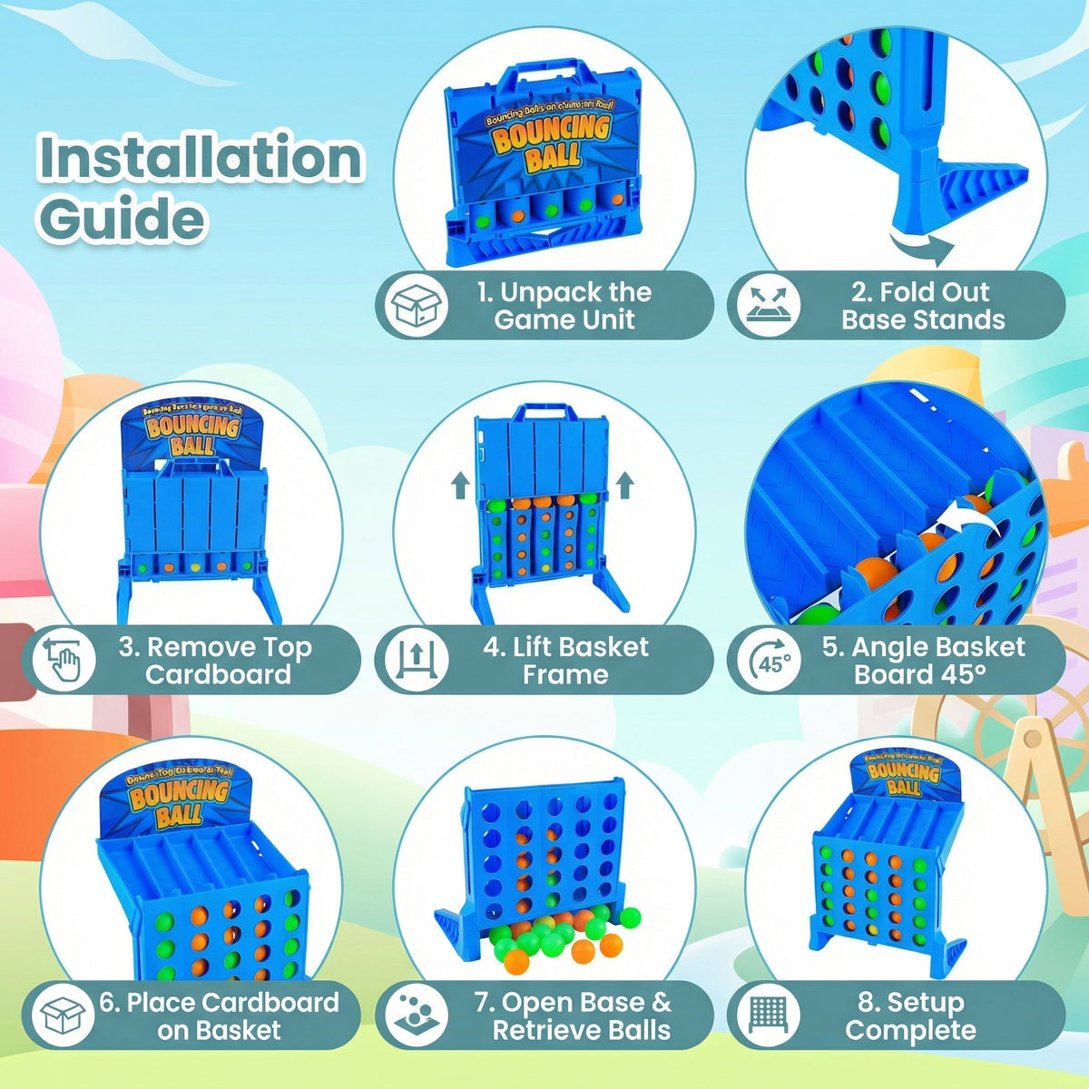 Interactive Bounce 4 in a Row Table Game