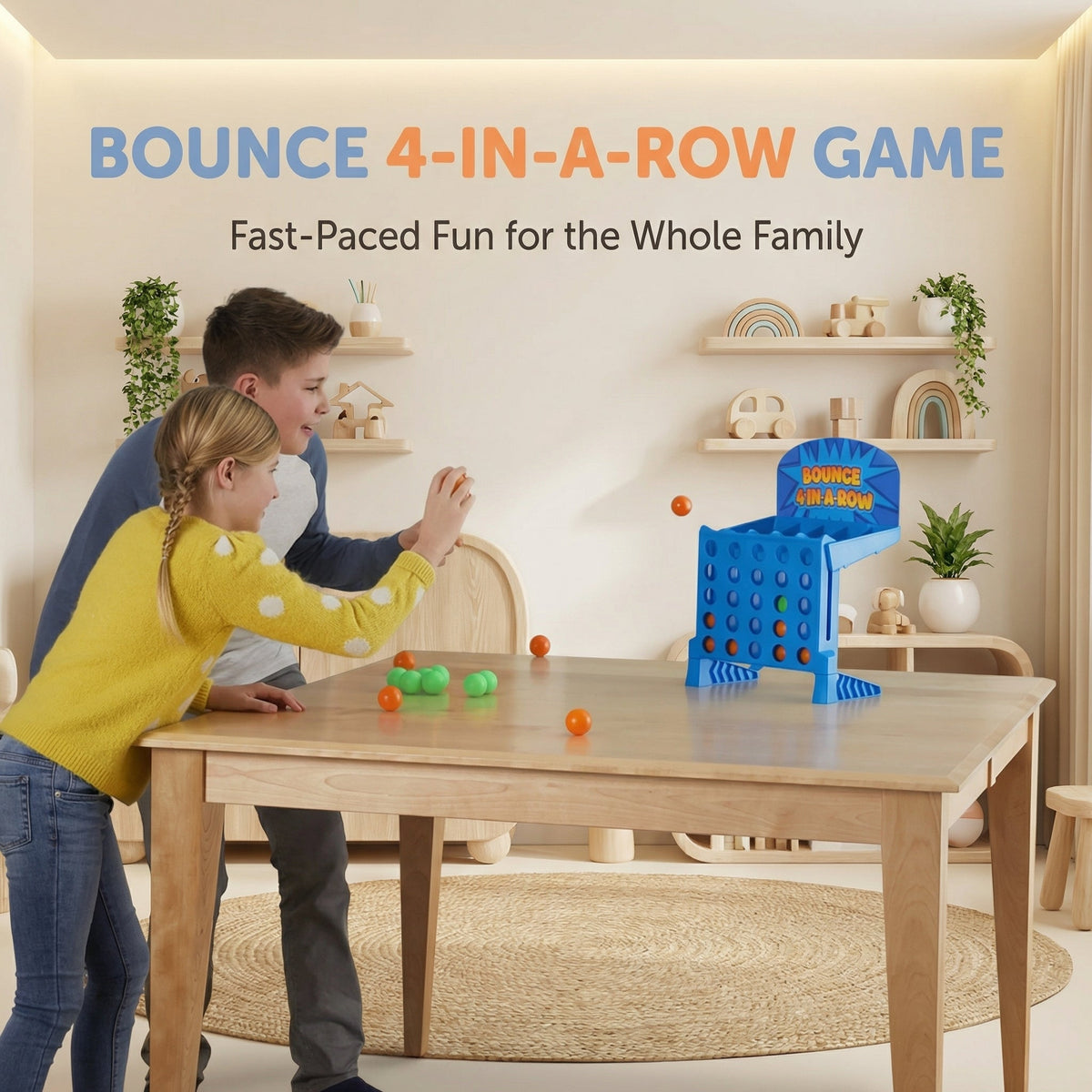 Interactive Bounce 4 in a Row Table Game