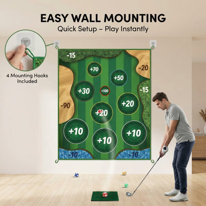 Interactive Sticky Golf Target Game Set for Family Fun