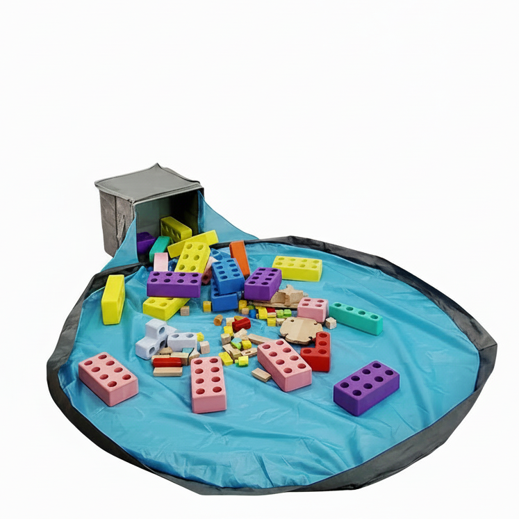 Interactive Toy Storage Box with Built In Play Mat