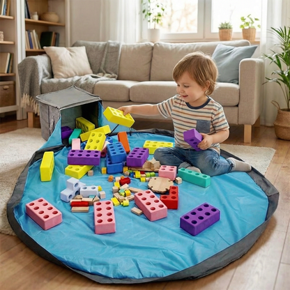 Interactive Toy Storage Box with Built In Play Mat