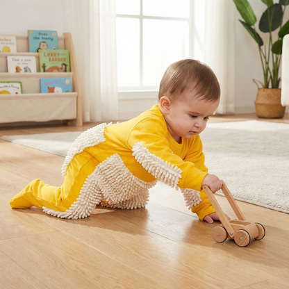 Baby Crawling Mop Suit – Funny Cleaning Play