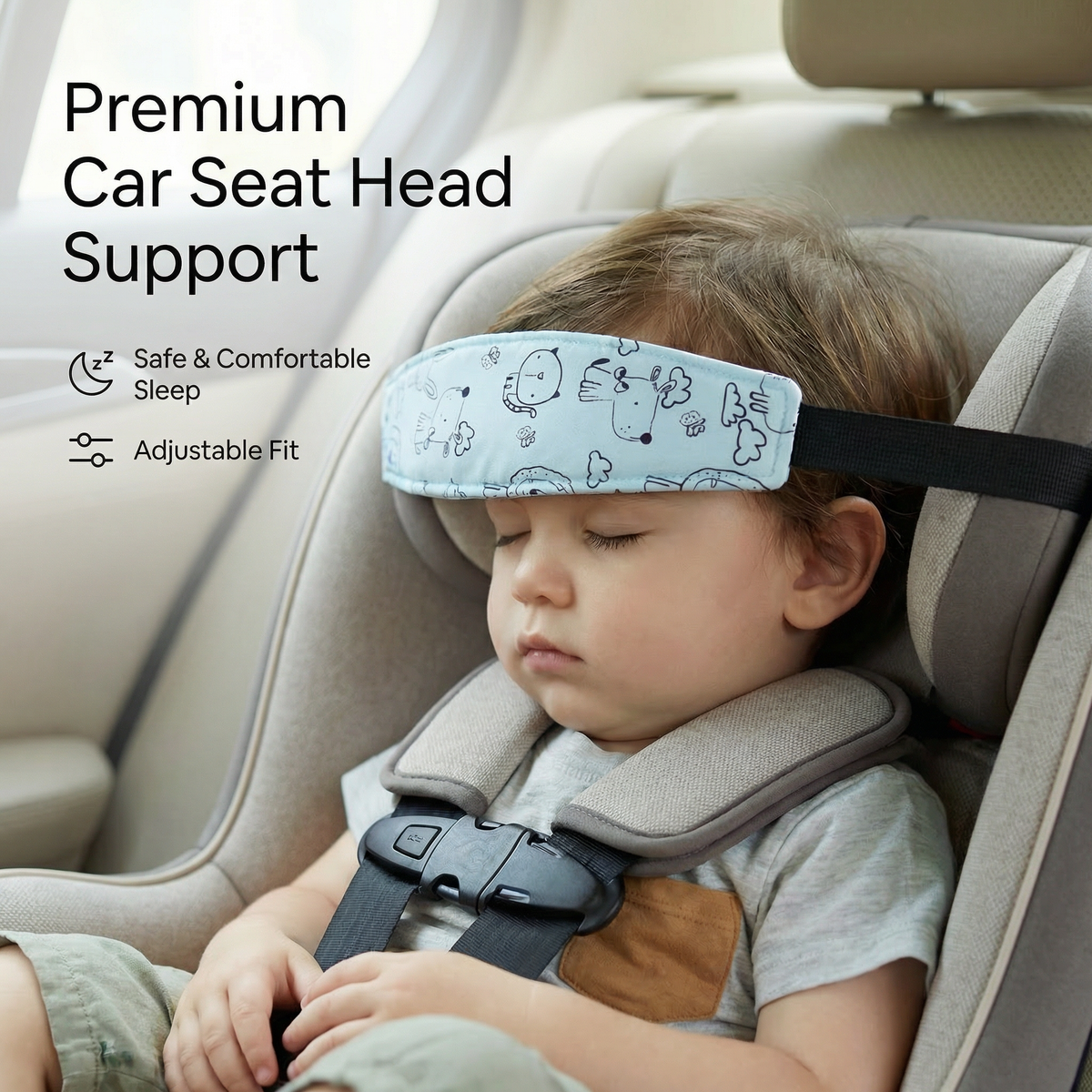 Child Car Seat Sleep Head Support Strap | Family Favourite