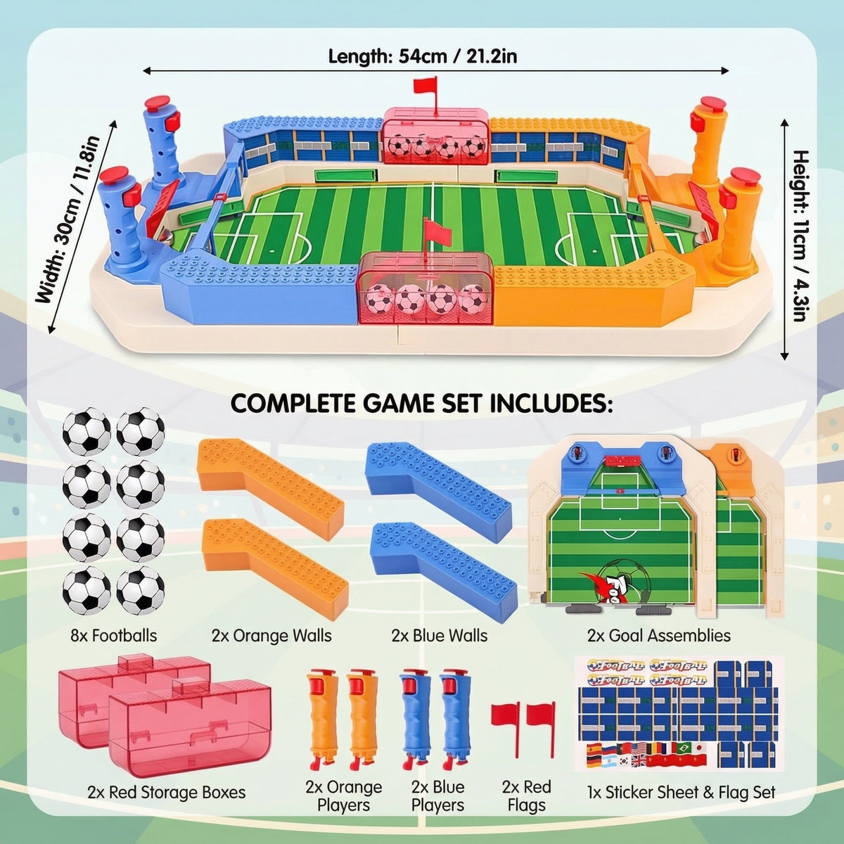 Interactive Mini Table Football Game for Family Fun
