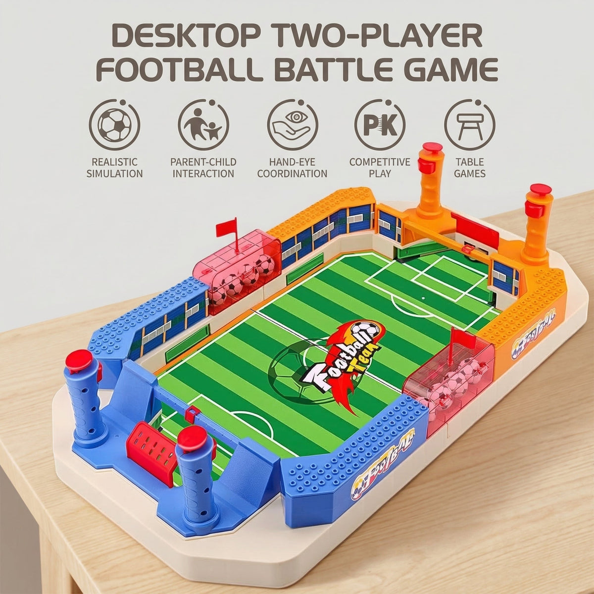 Interactive Mini Table Football Game for Family Fun