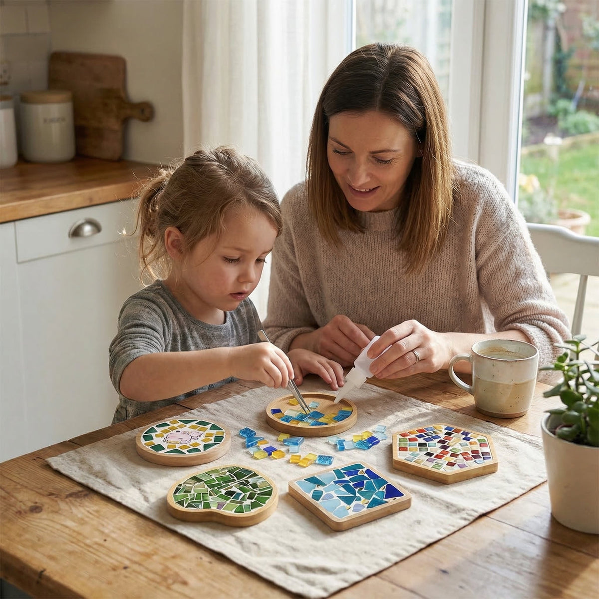Creative DIY Mosaic Coaster Craft Kit