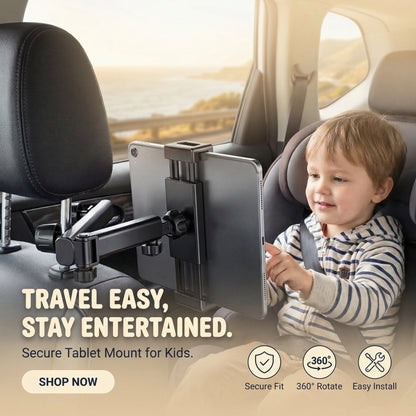 Car Headrest Tablet Holder – Kids
