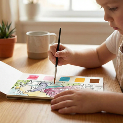 Creative Watercolour Painting Book with Built In Paint