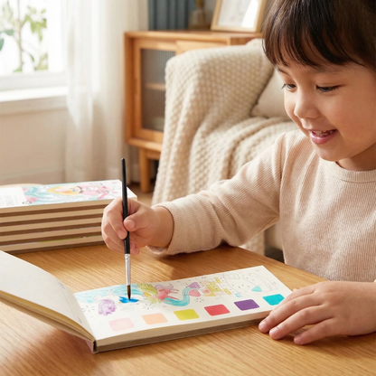 Creative Watercolour Painting Book with Built In Paint