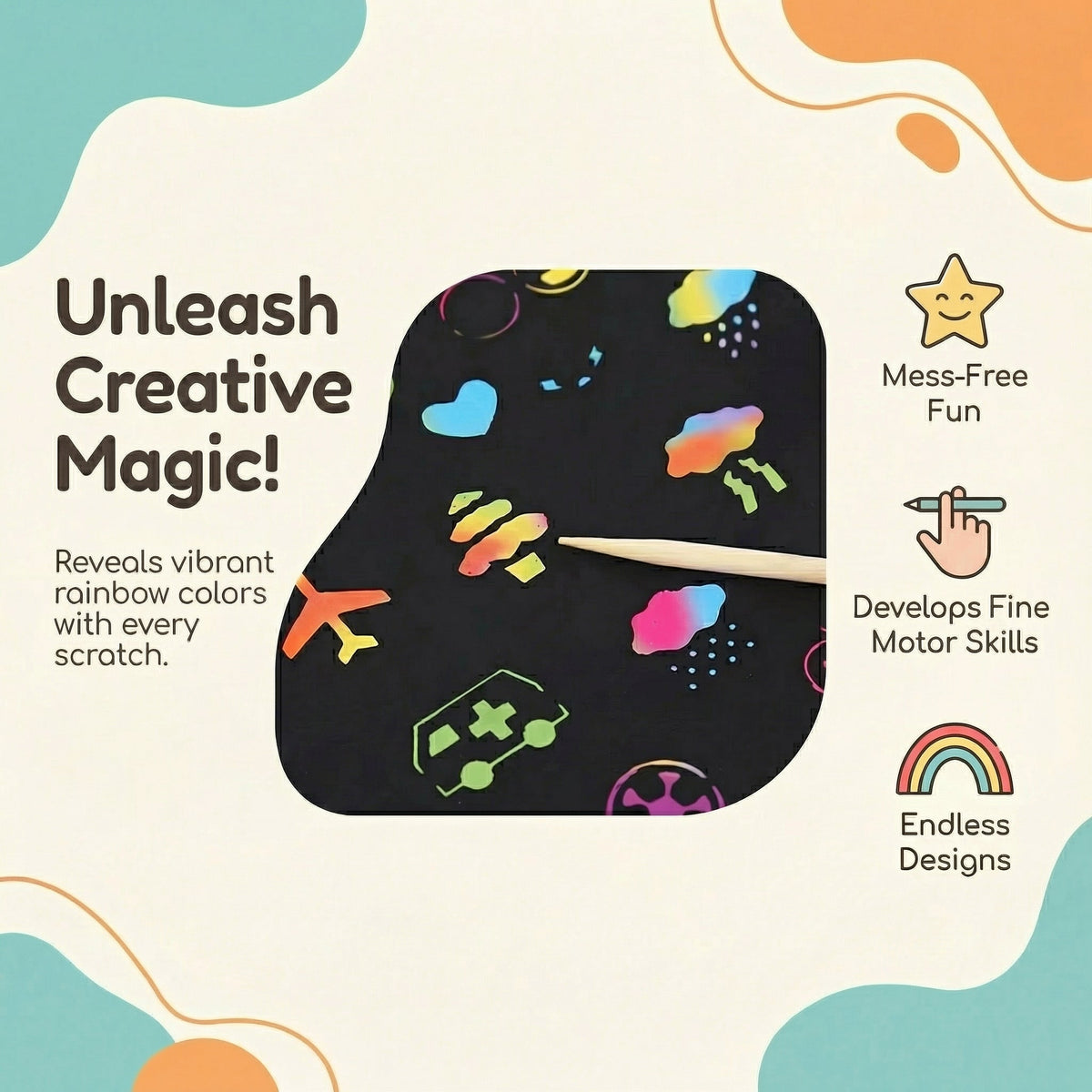 Magic Scratch Paper Book – Children