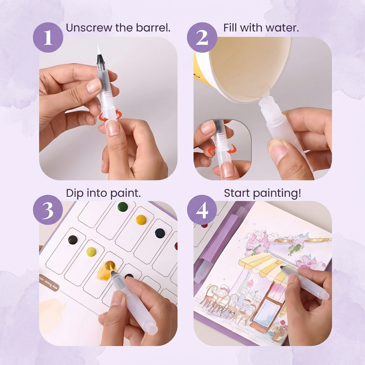 ArtEase™ Watercolour Art Kit & Built In Paint