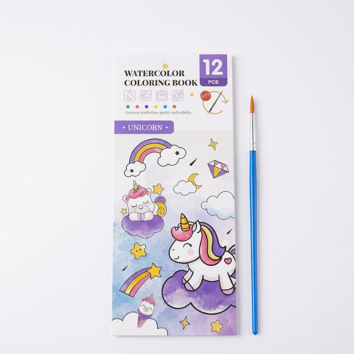 Creative Watercolour Painting Book with Built In Paint