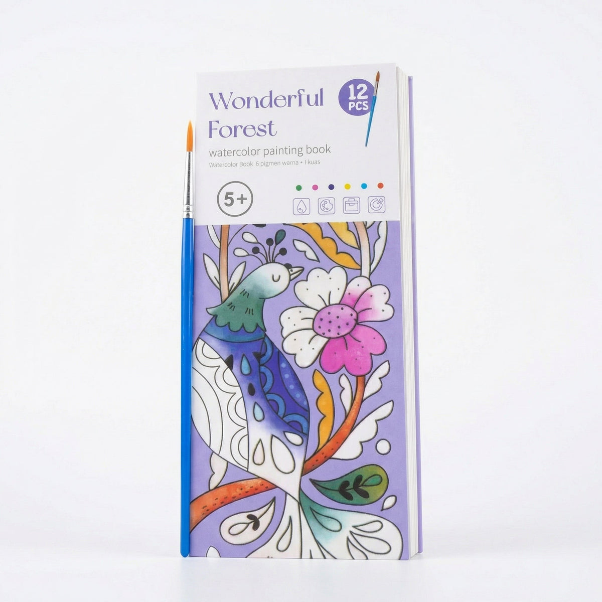 Creative Watercolour Painting Book with Built In Paint
