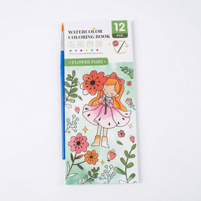 Creative Watercolour Painting Book with Built In Paint