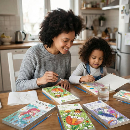 Creative Watercolour Painting Book with Built In Paint