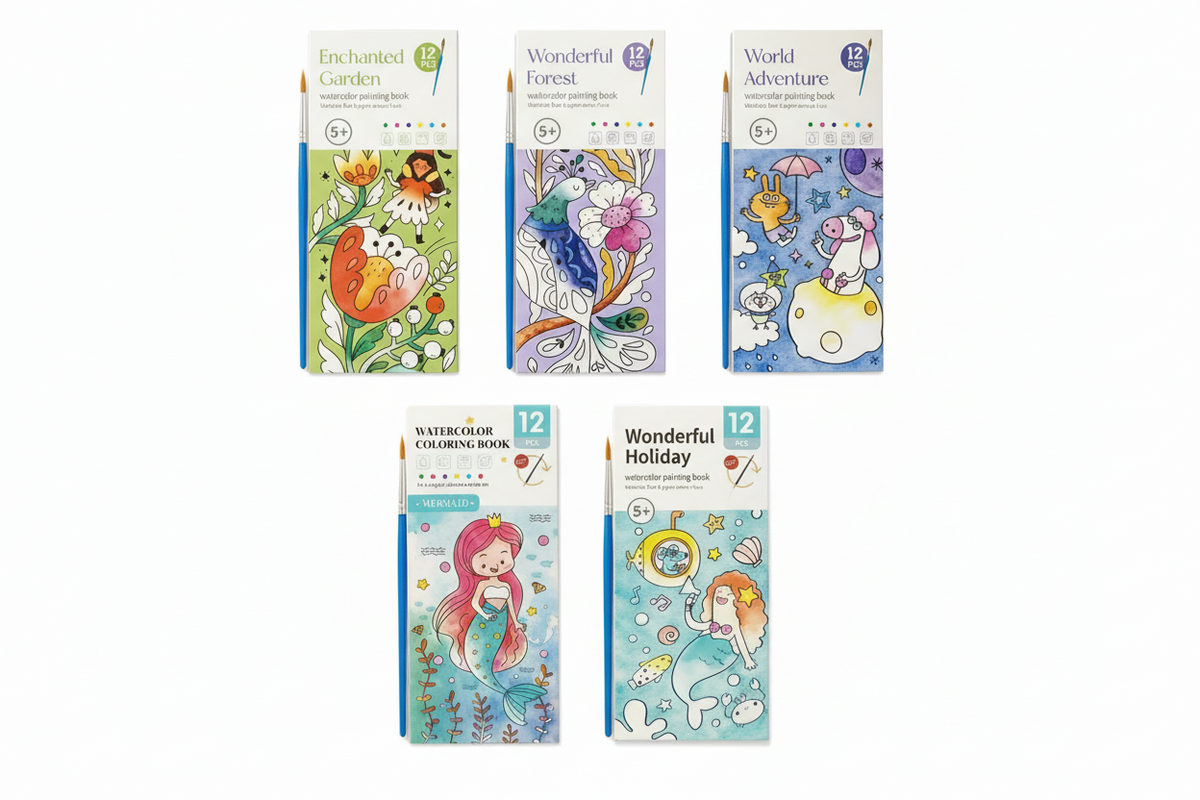Creative Watercolour Painting Book with Built In Paint