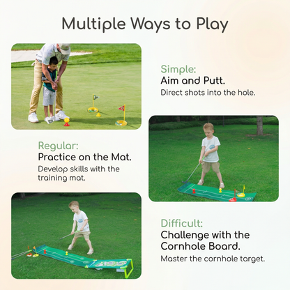 Indoor Outdoor Mini Golf Play Set – Kids