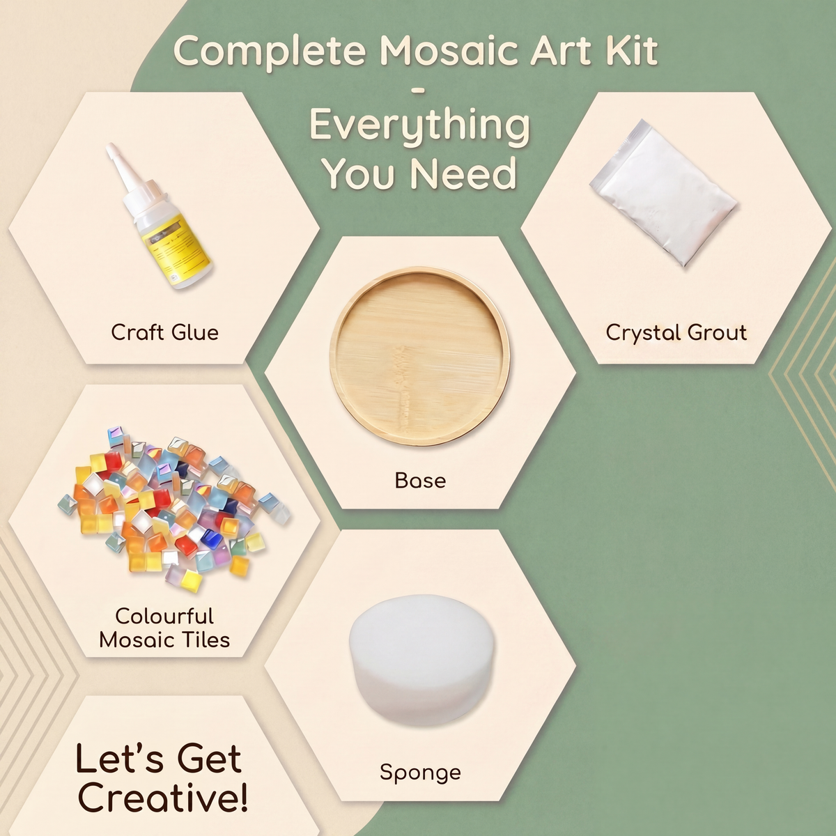 Creative DIY Mosaic Coaster Craft Kit