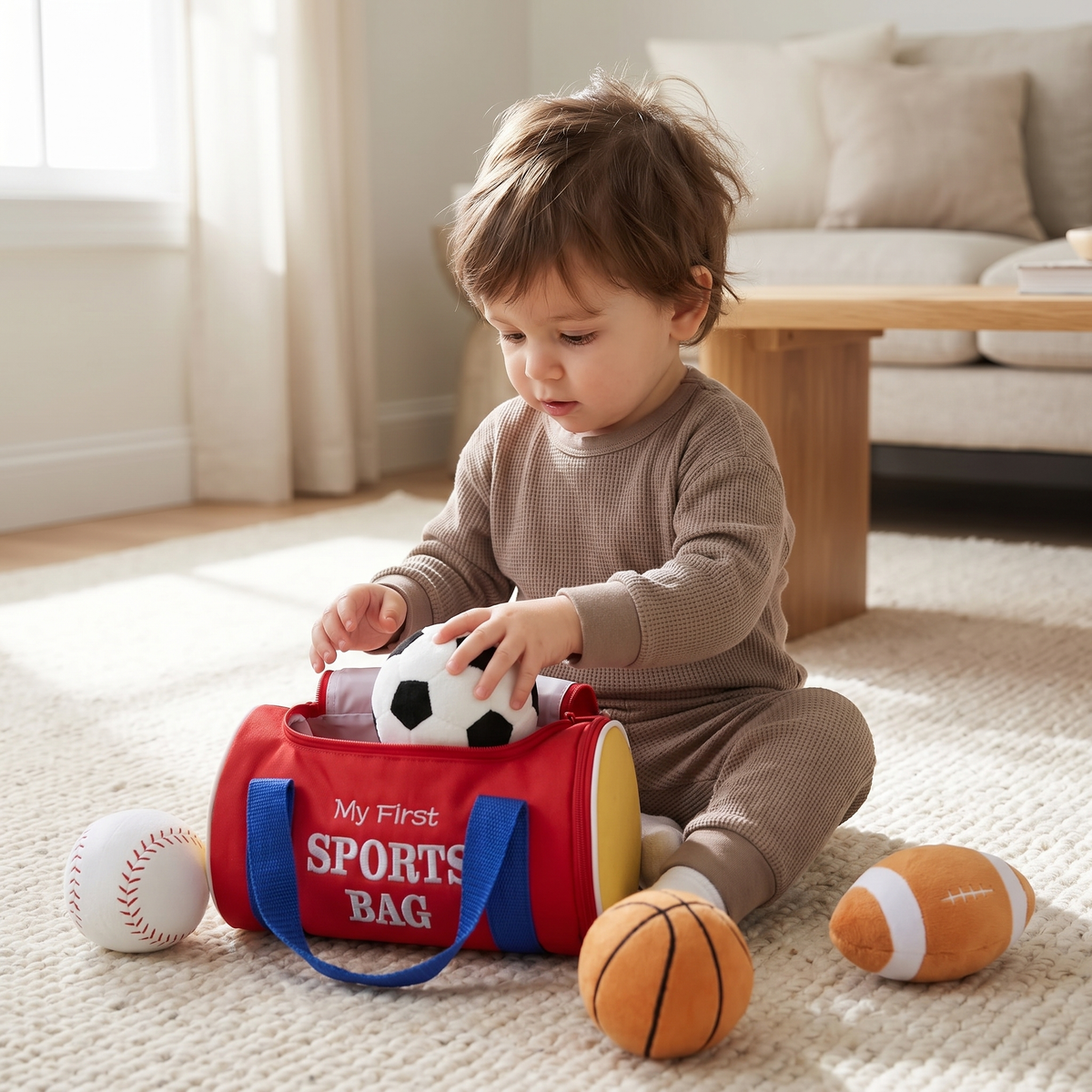 Interactive My First Sports Toy Bag Plush Set