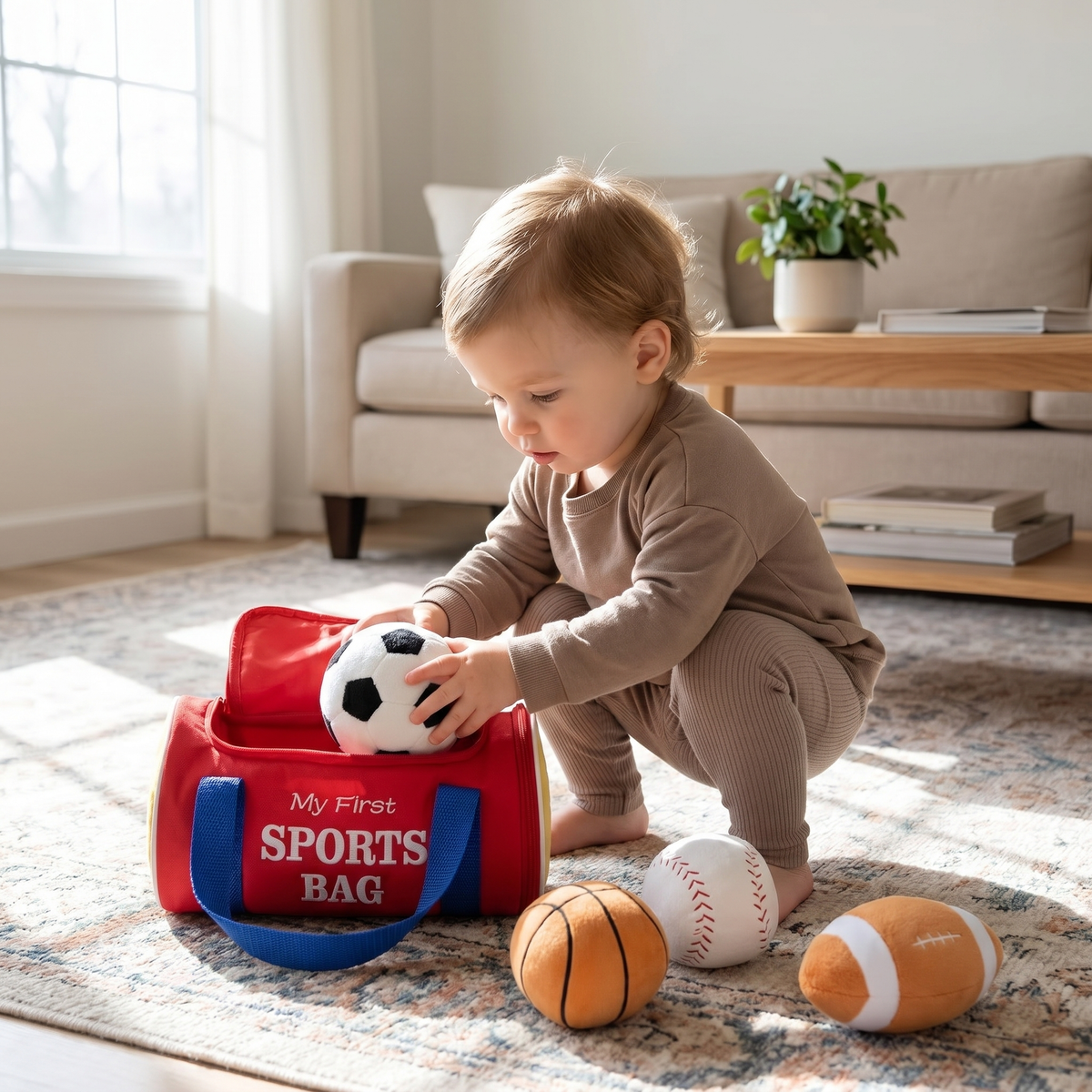Interactive My First Sports Toy Bag Plush Set
