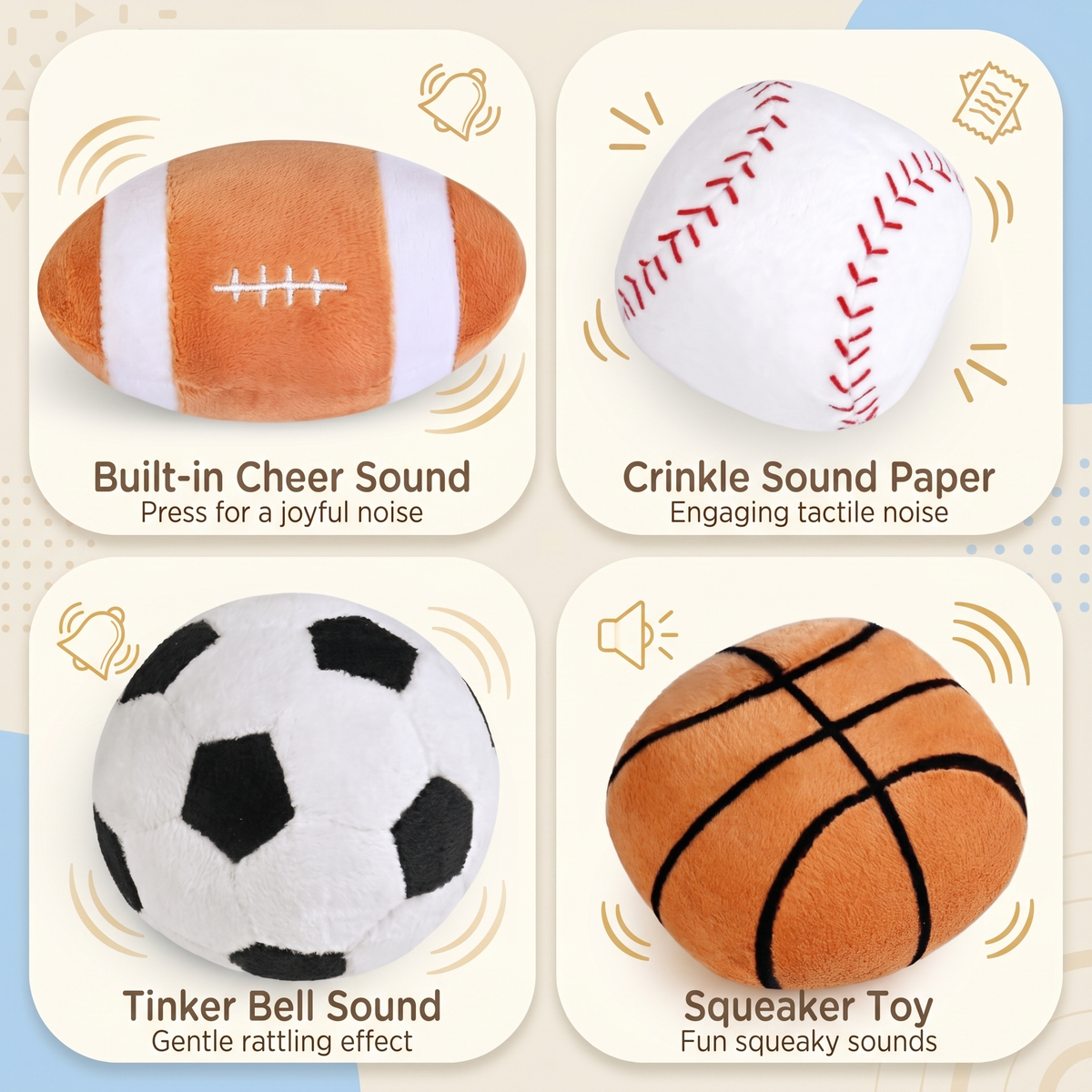 Interactive My First Sports Toy Bag Plush Set