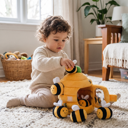 Interactive Bee Hive Sorting Toy for Toddlers