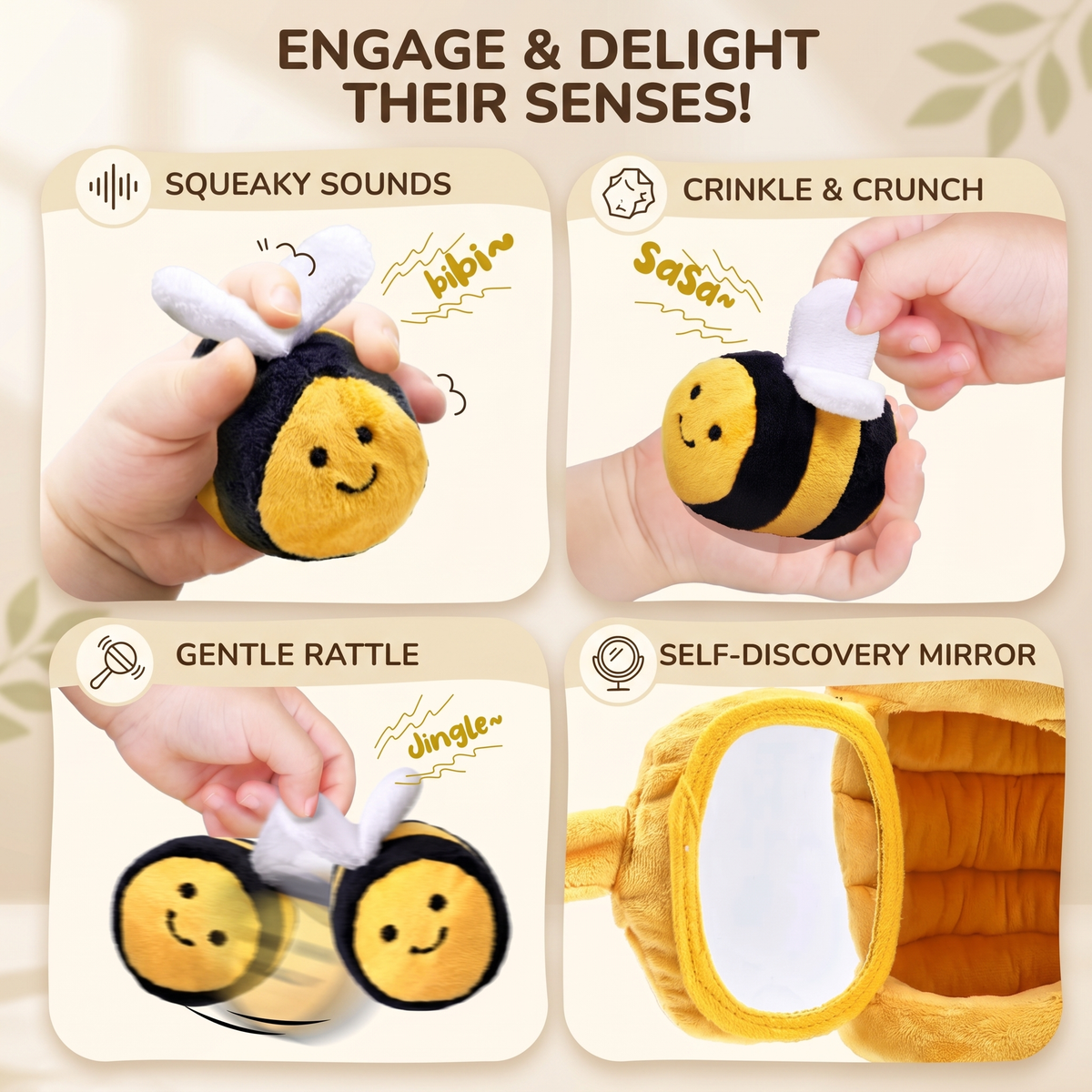 Interactive Bee Hive Sorting Toy for Toddlers