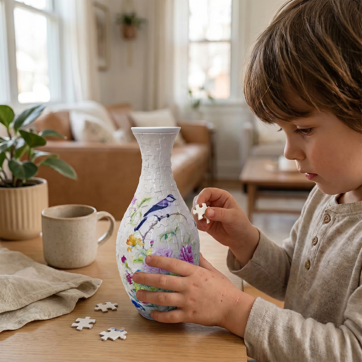 Interactive 3D Puzzle Flower Vase
