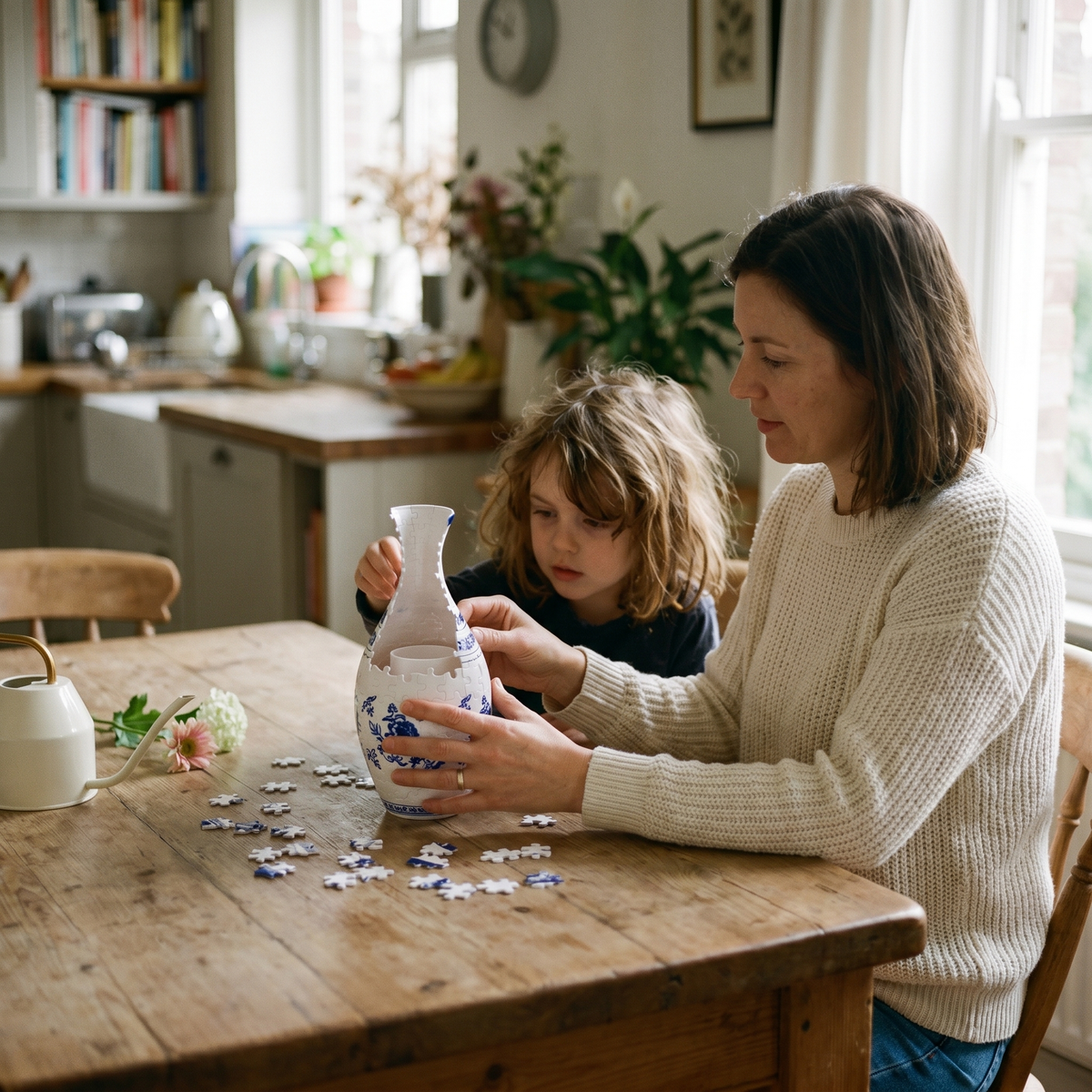 Interactive 3D Puzzle Flower Vase