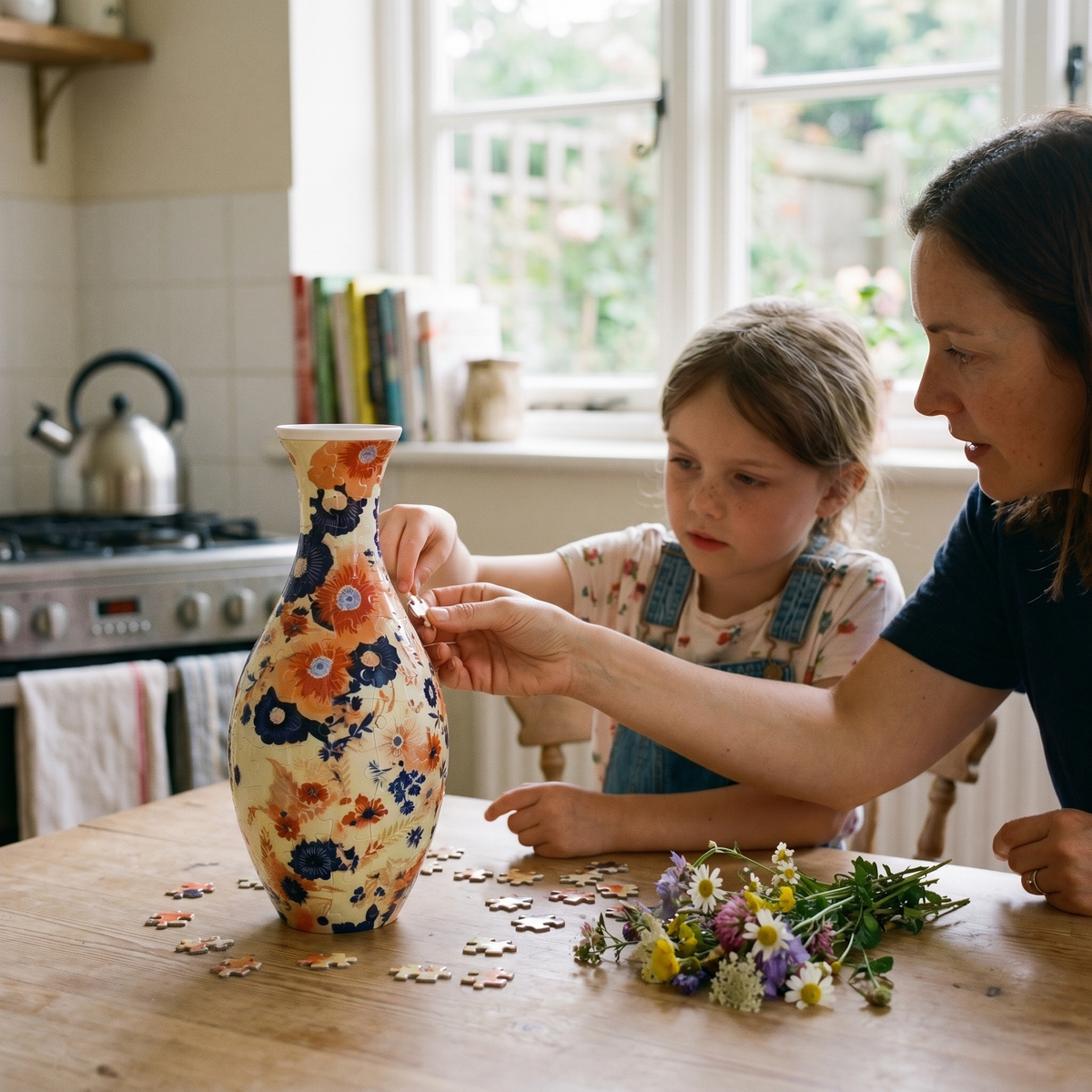 Interactive 3D Puzzle Flower Vase