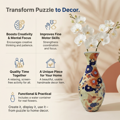 Interactive 3D Puzzle Flower Vase