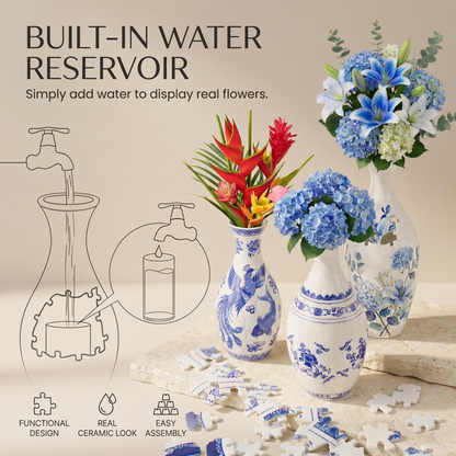 Interactive 3D Puzzle Flower Vase