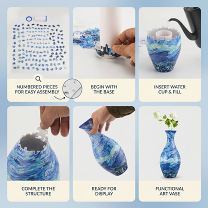 Interactive 3D Puzzle Flower Vase