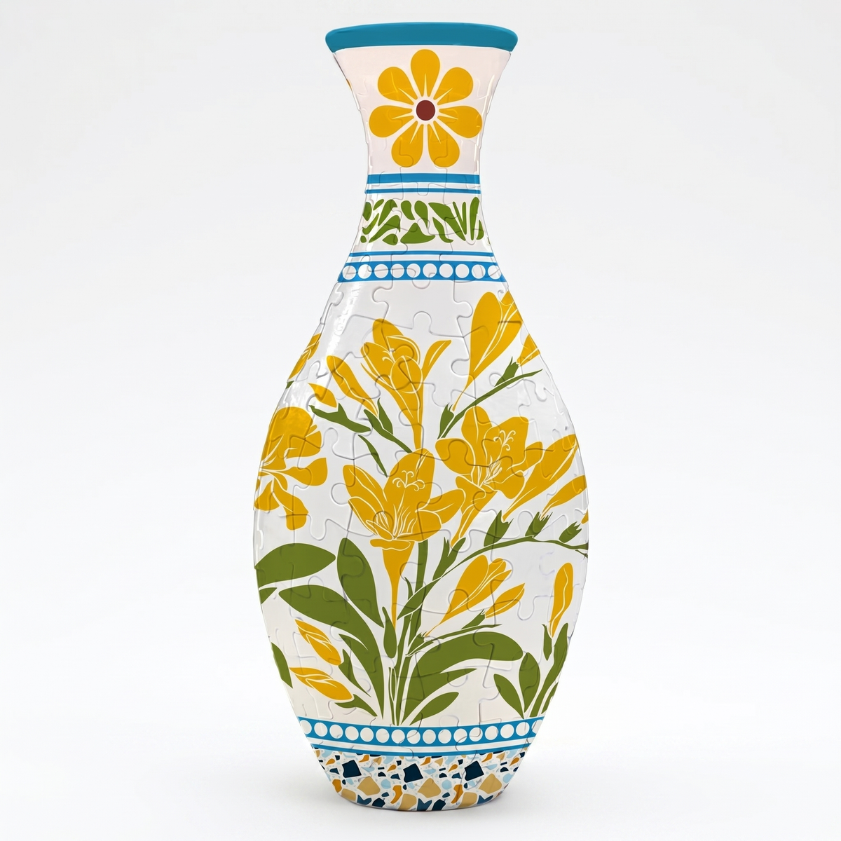 Interactive 3D Puzzle Flower Vase