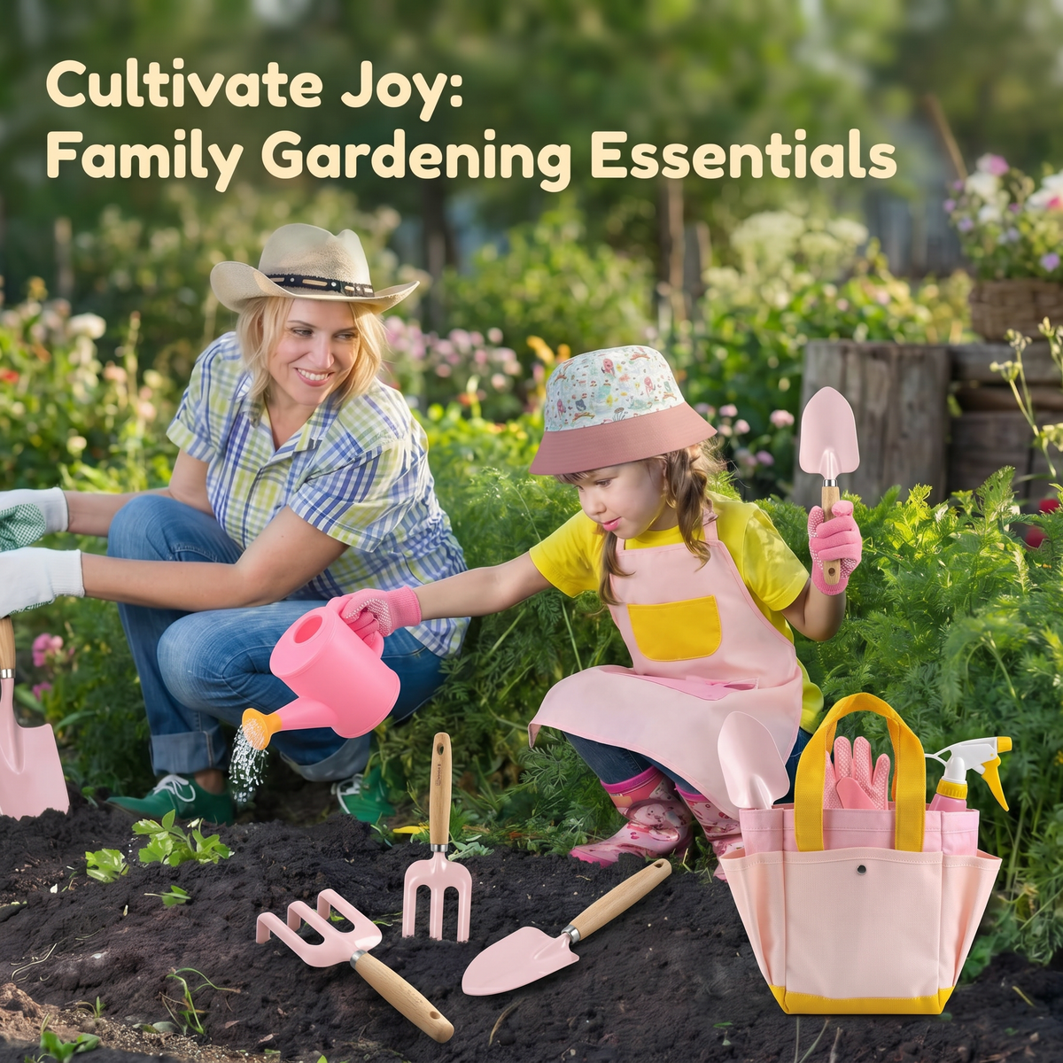 Kids Gardening Tool Set & Bag