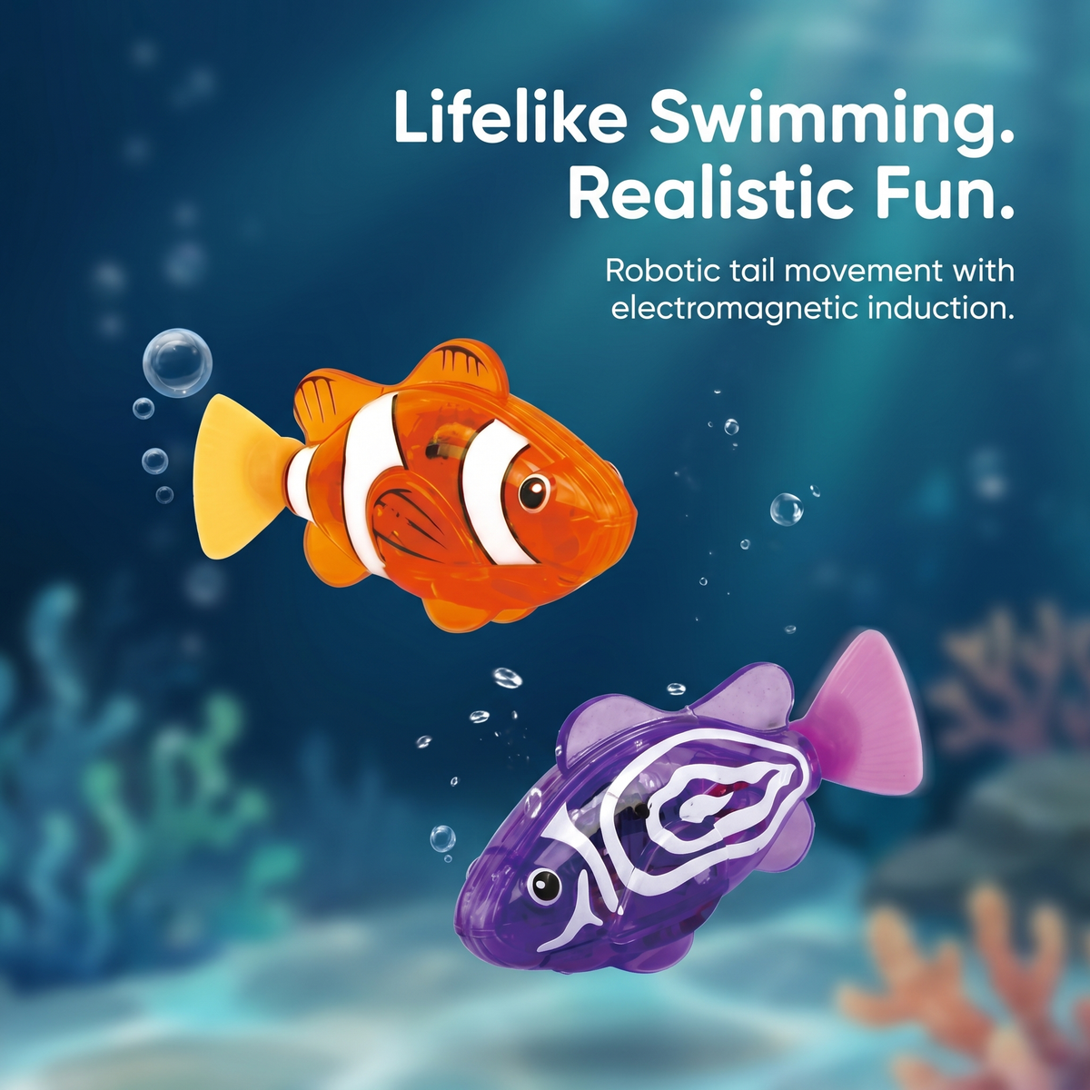Interactive Realistic Water Activated Fish Toy for Kids (Random Colour)