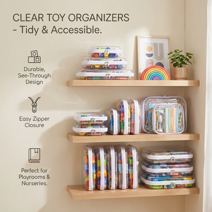 Interactive Clear Toy Organiser Pouches