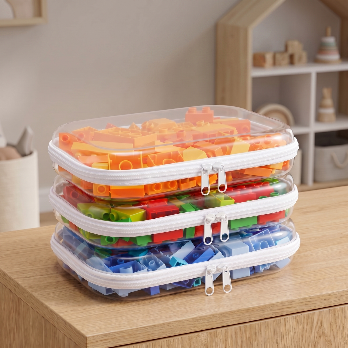 Interactive Clear Toy Organiser Pouches