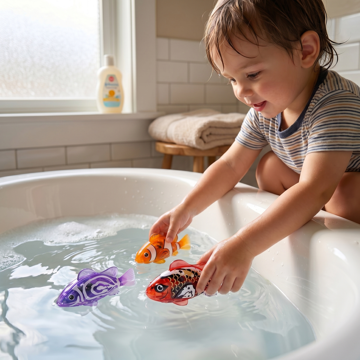 Interactive Realistic Water Activated Fish Toy for Kids (Random Colour)