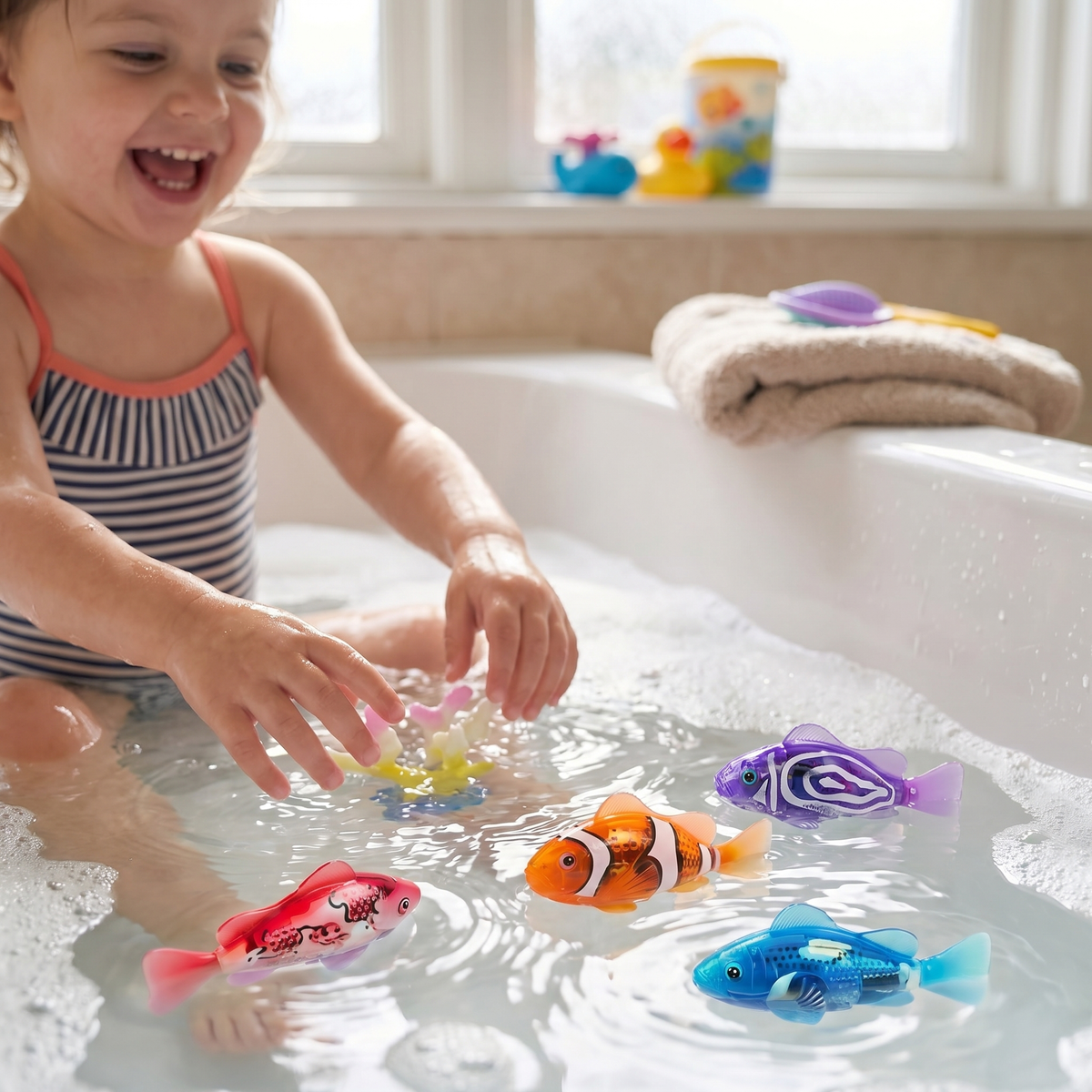 Interactive Realistic Water Activated Fish Toy for Kids (Random Colour)