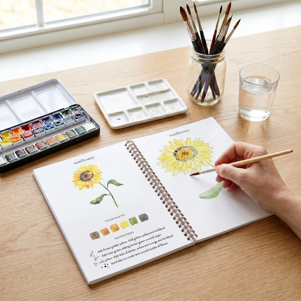 Calm & Create Guided Watercolour Book | Family Favourite