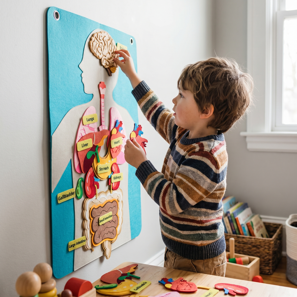 Interactive Human Body Felt Board Educational Toy