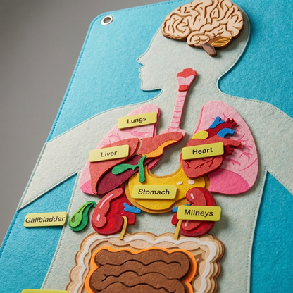 Interactive Human Body Felt Board Educational Toy