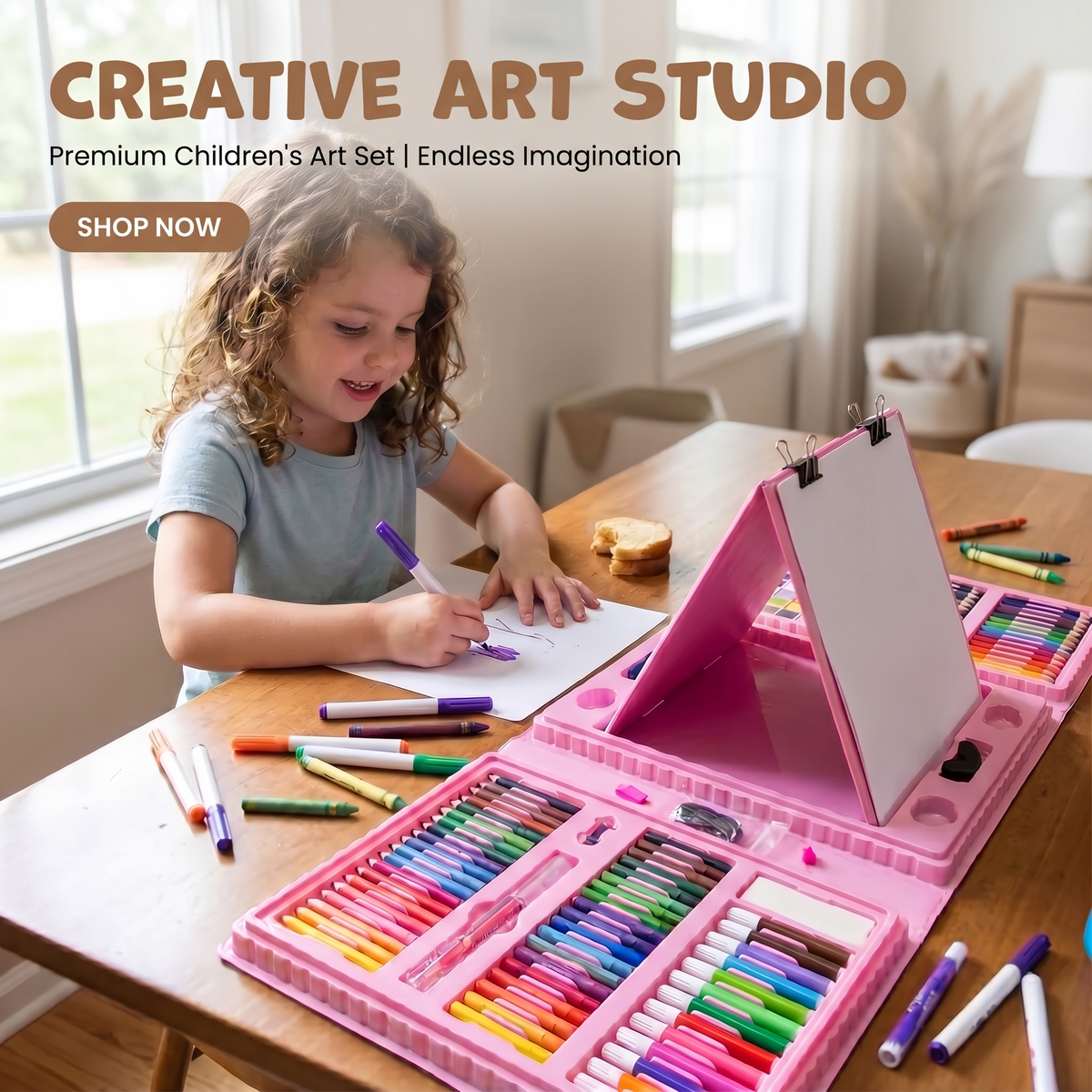 All In One Kids Creative Art Set (208 Pieces) for Kids