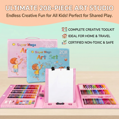 All In One Kids Creative Art Set (208 Pieces) for Kids