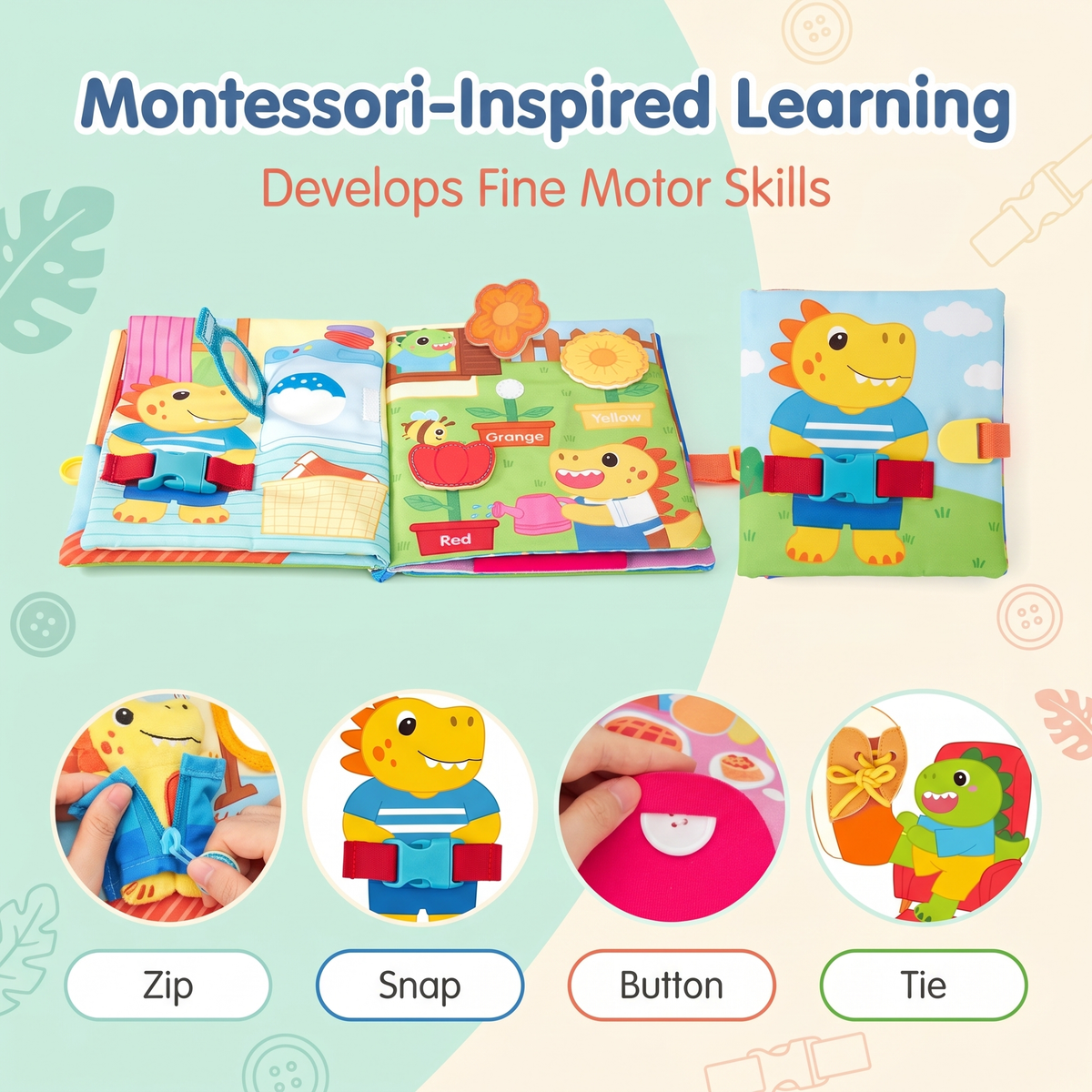 Soft Dinosaur Adventure Book – Toddlers