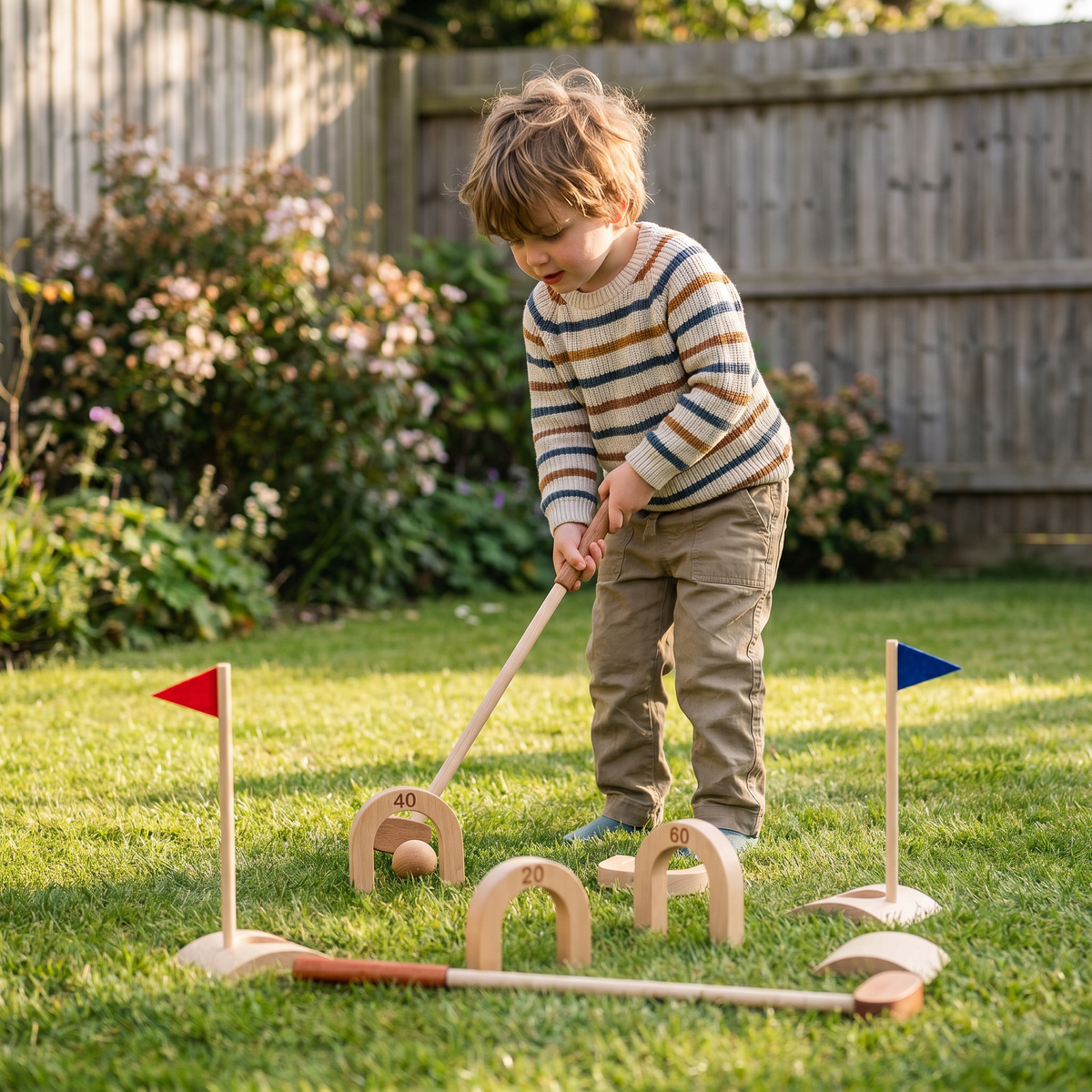Wooden Kids Golf Set – Indoor Outdoor Play